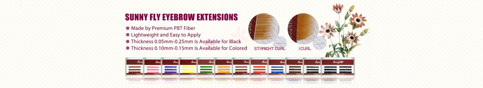 Extensions de sourcils Premium SE01 (noir naturel)